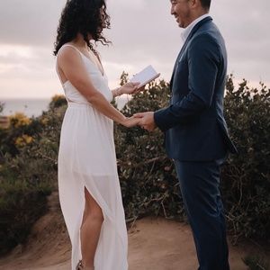 Lulu white backless dress